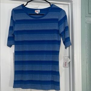 LuLaRoe Blue Striped Top